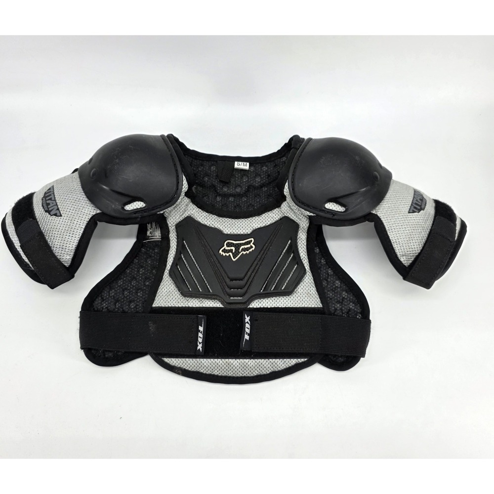 Fox Racing PeeWee Titan Roost Deflector Kids Youth Small Medium S/M Black Gray